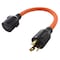 Ac Works Adapter Cord, STW, L14-30R, L5-30P, 1.5 ft., Orange L530L1430-018 - alternate 1